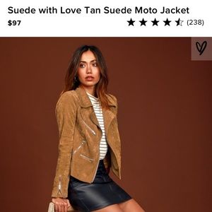 Tan Suede Moto Jacket